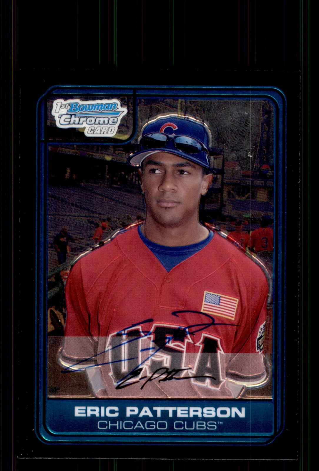 Signed Baseball Card Auto Eric Patterson 2006 Bowman Chrome #FG15 Cubs