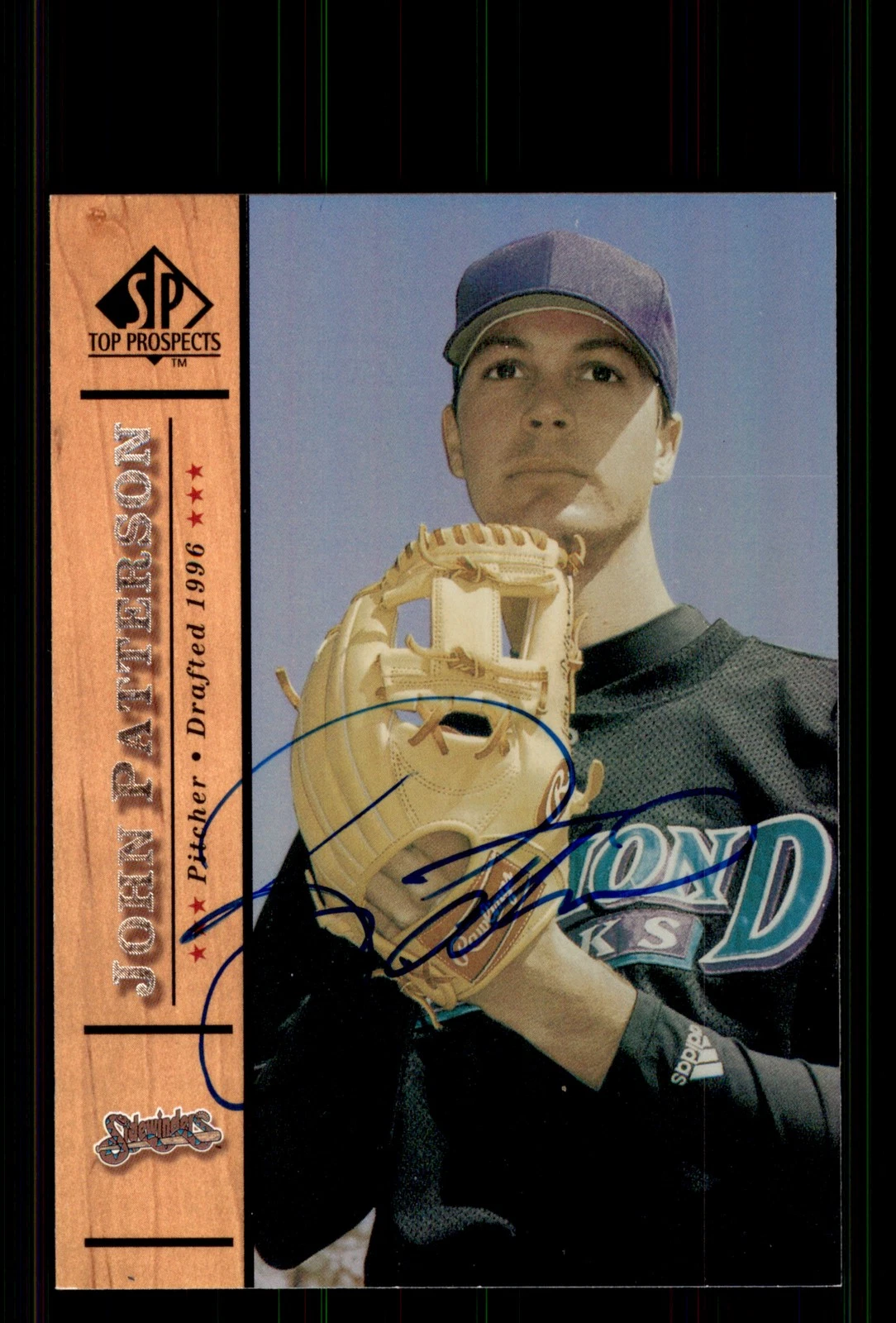 Signed Baseball Card Auto John Patterson 2001 SP Top Prospects #58 Sidewinders