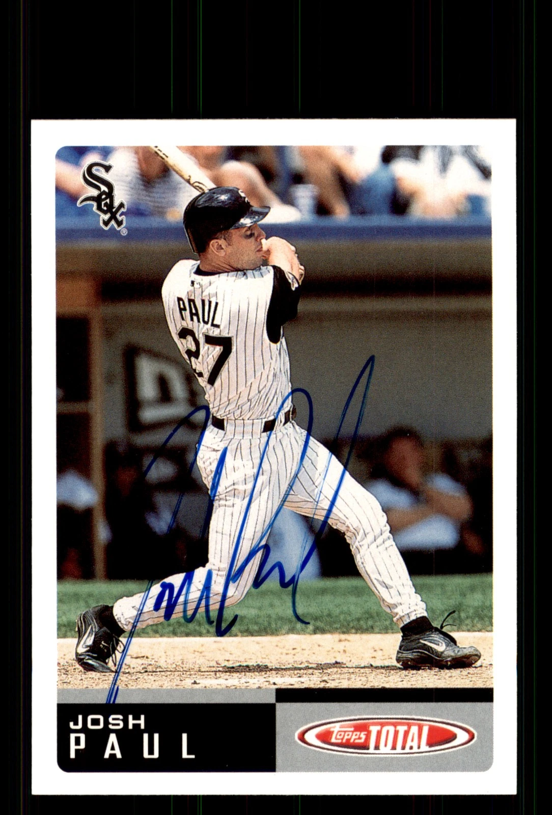 Signed Baseball Card Auto Josh Paul 2002 Topps Total #377 Chicago White Sox