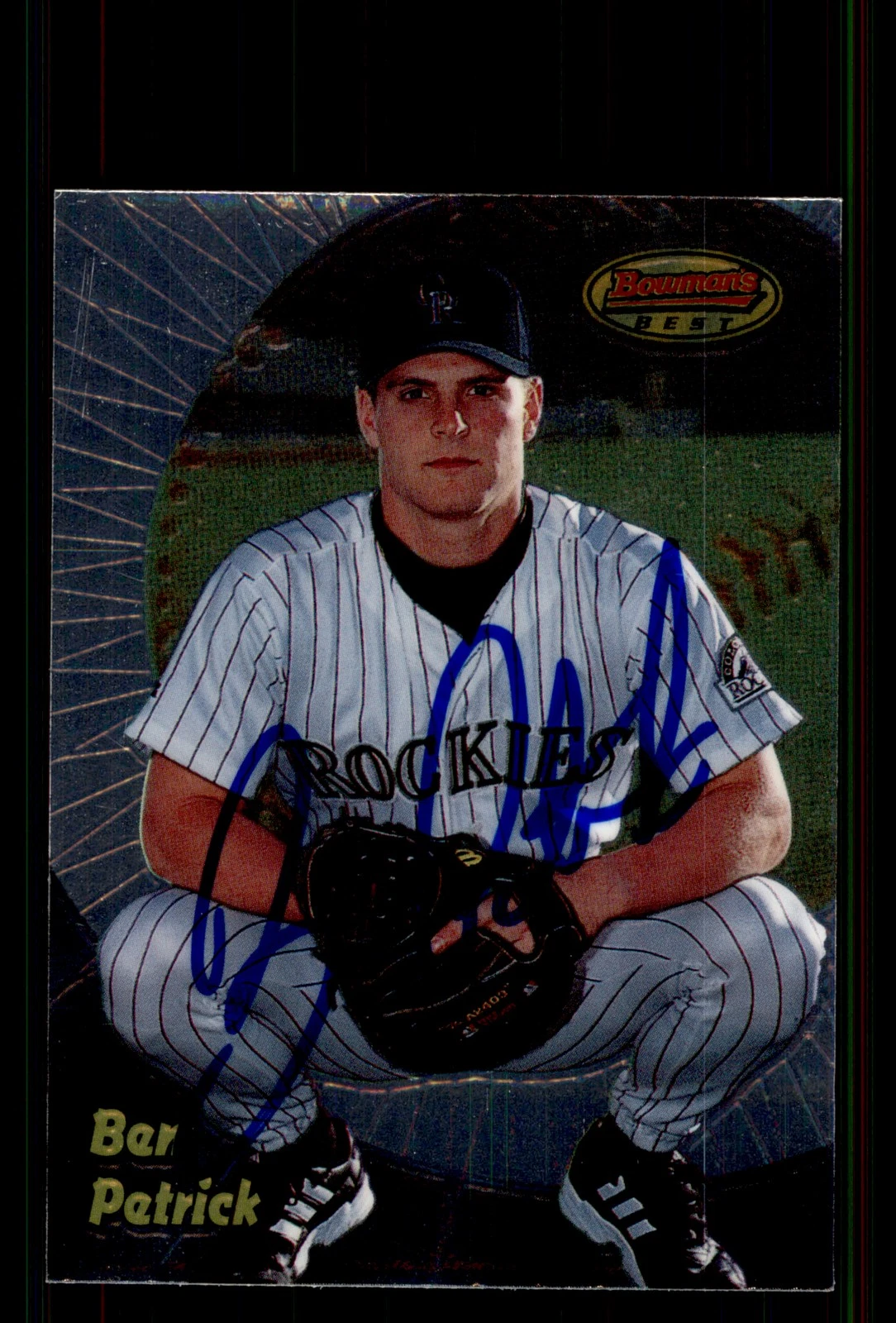Signed Baseball Card Auto Ben Petrick 1998 Bowman's Best #164 Colorado Rockies