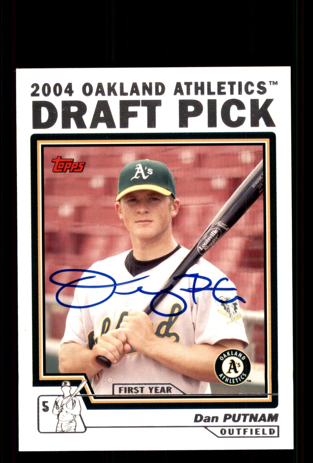 Signed Baseball Card Auto Dan Putnam 2004 Topps Traded #T82 Oakland Athletics