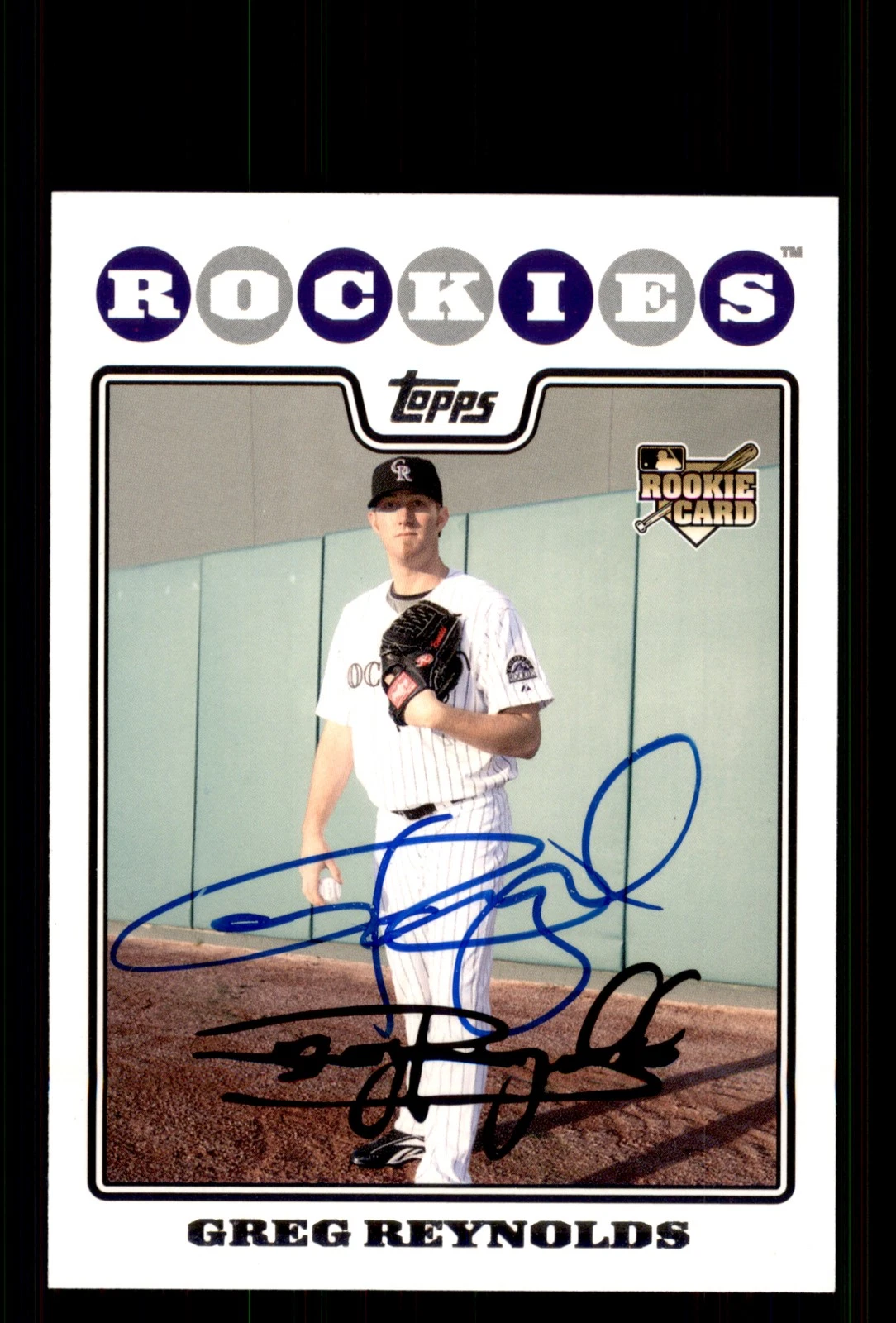 Signed Baseball Card Auto Greg Reynolds 2008 Topps Updates #UH183 Rockies