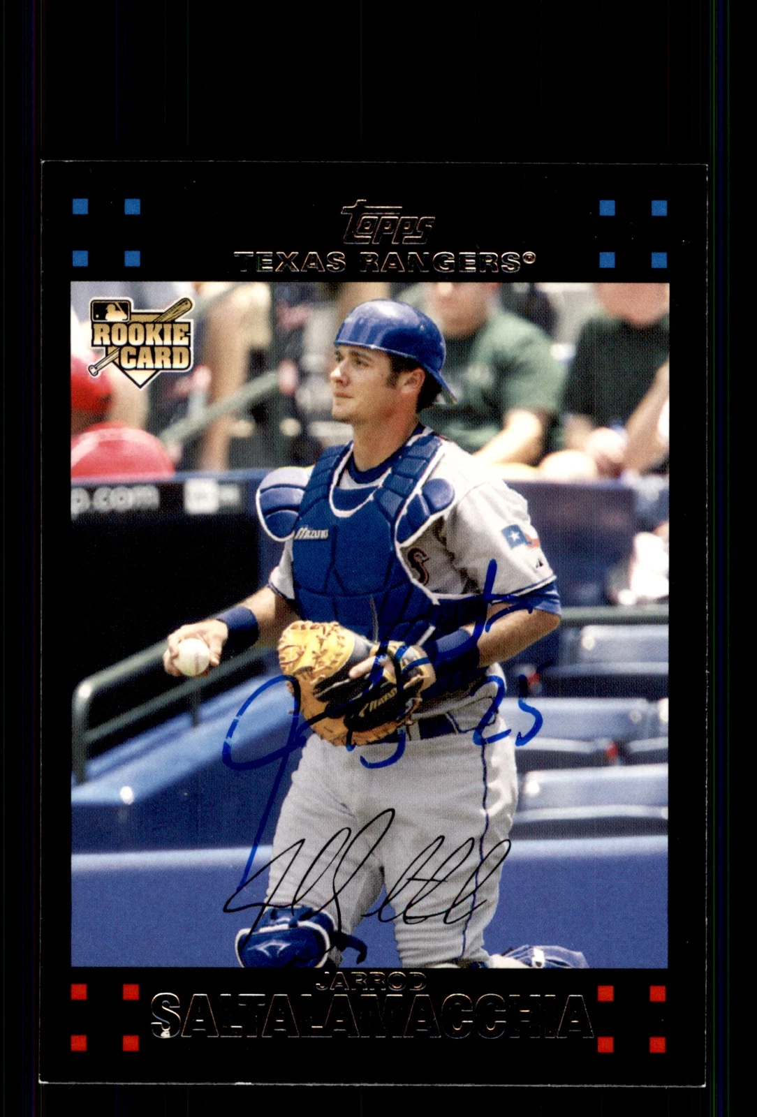 Signed Baseball Card Auto Jarrod Saltalamacchia 2007 Topps Update #UH159 Rangers
