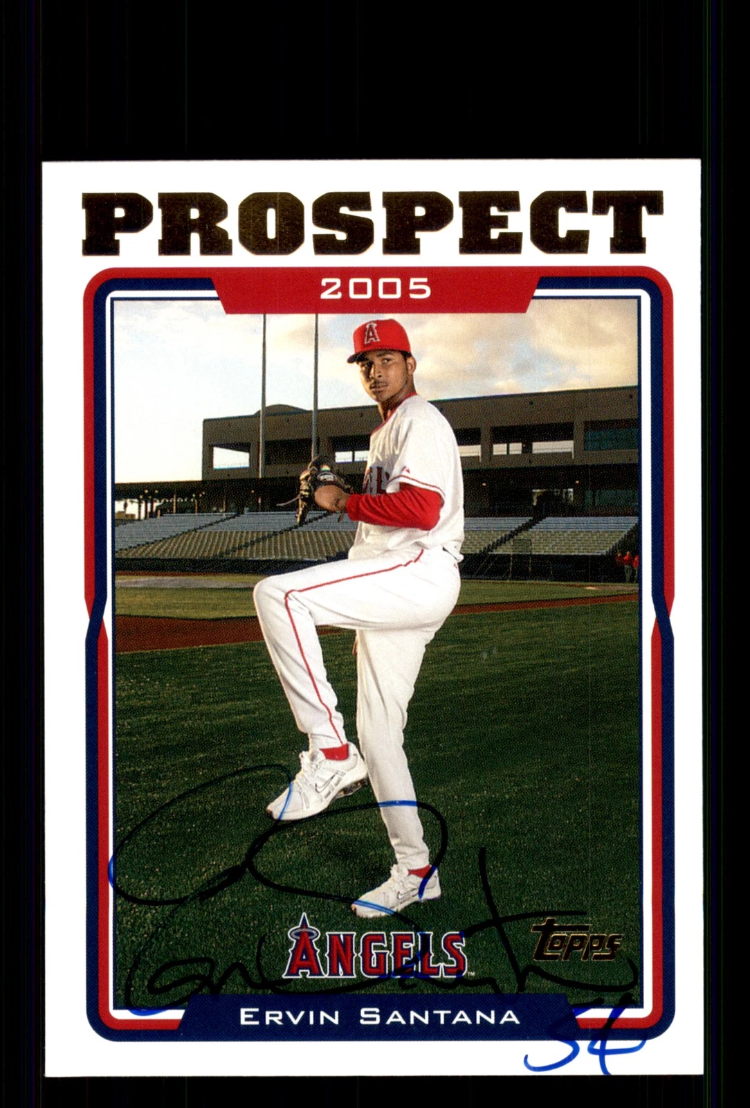 Signed Baseball Card Auto Ervin Santana 2005 Topps Update #UH92 Angels