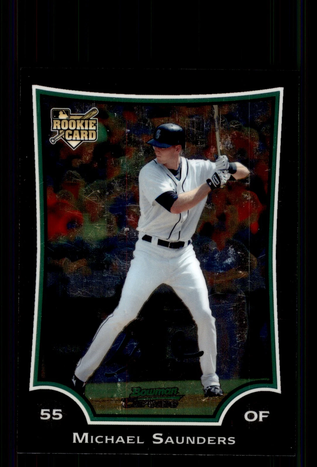 Signed Baseball Card Auto Michael Saunders 2009 Bowman Chrome #BDP23 Mariners
