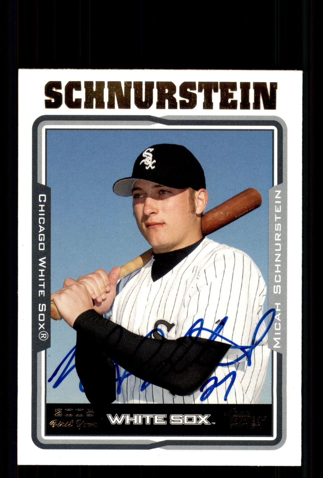 Signed Baseball Card Auto Micah Schnurstein 2005 Topps Update #UH276 White Sox