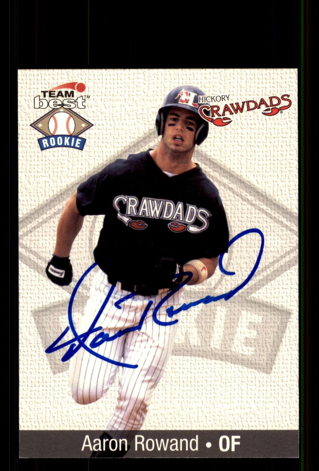Signed Baseball Card Auto Aaron Rowand 1999 Team Best Rookie #74 Crawdads