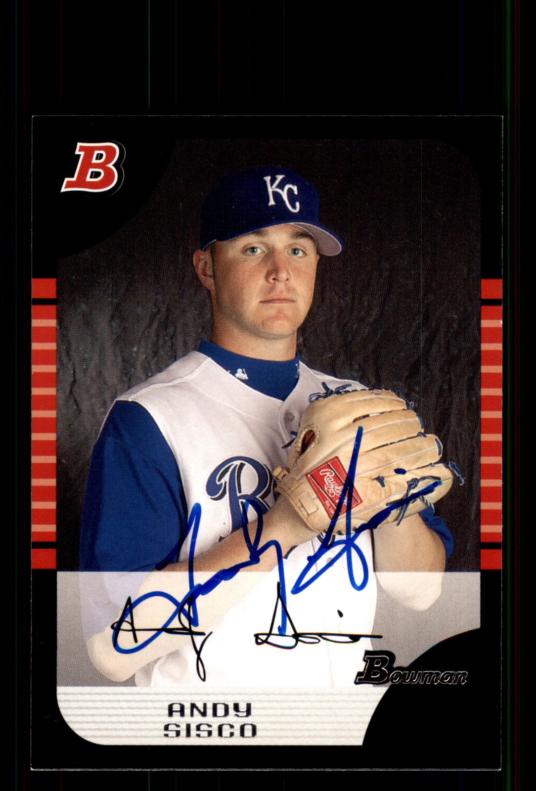 Signed Baseball Card Auto Andy Sisco 2005 Bowman Draft Picks & Prospects #BDP7