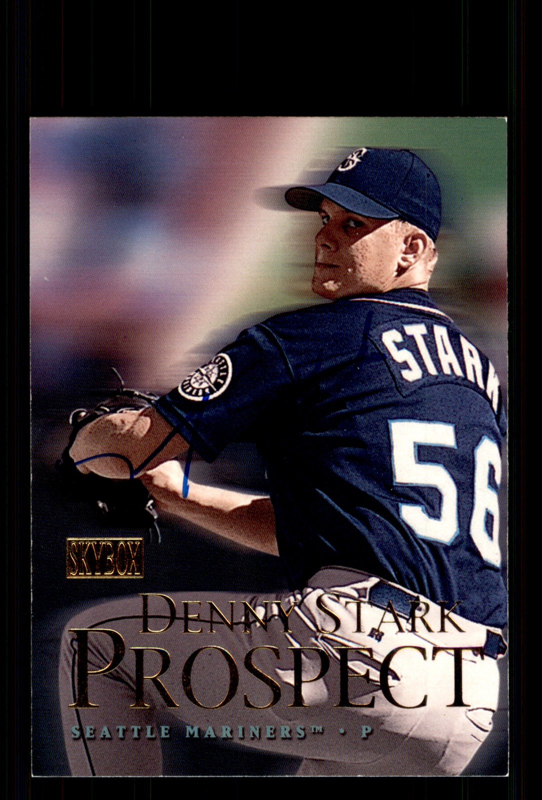 Signed Baseball Card Auto Denny Stark 2000 SkyBox #211 Seattle Mariners