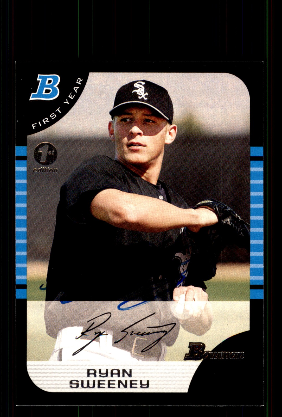 Signed Baseball Card Auto Ryan Sweeney 2005 Bowman #191 1st Ed.