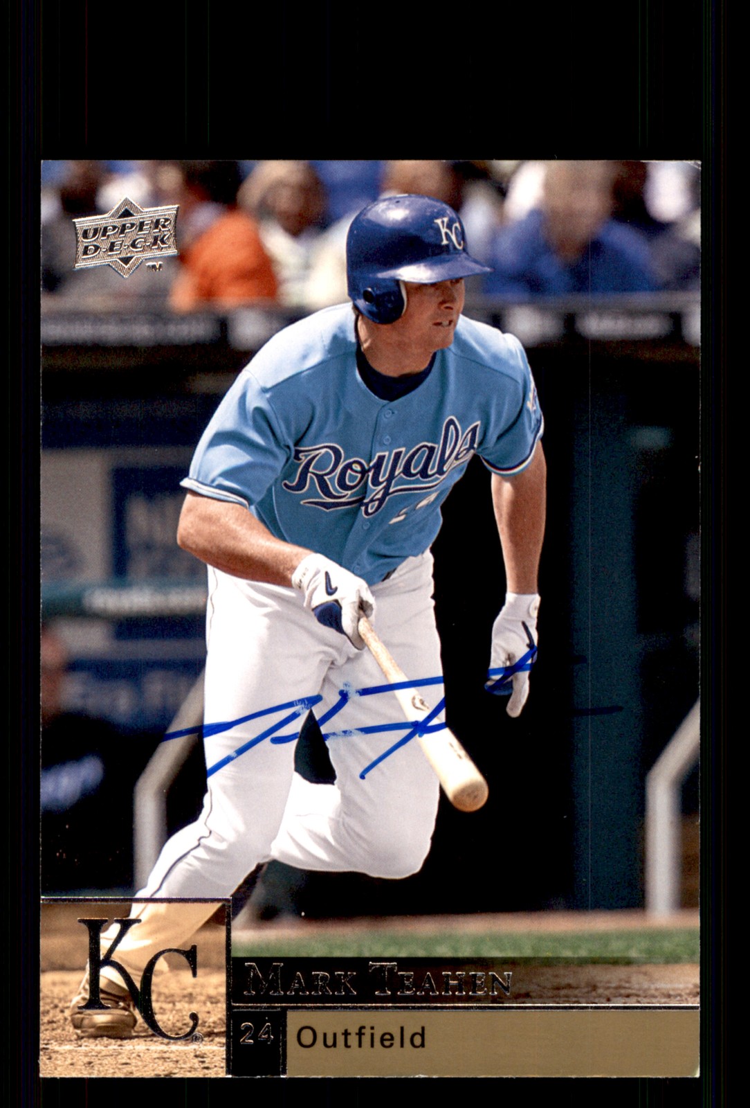 Signed Baseball Card Auto Mark Teahen 2009 Upper Deck #175 Kansas City Royals
