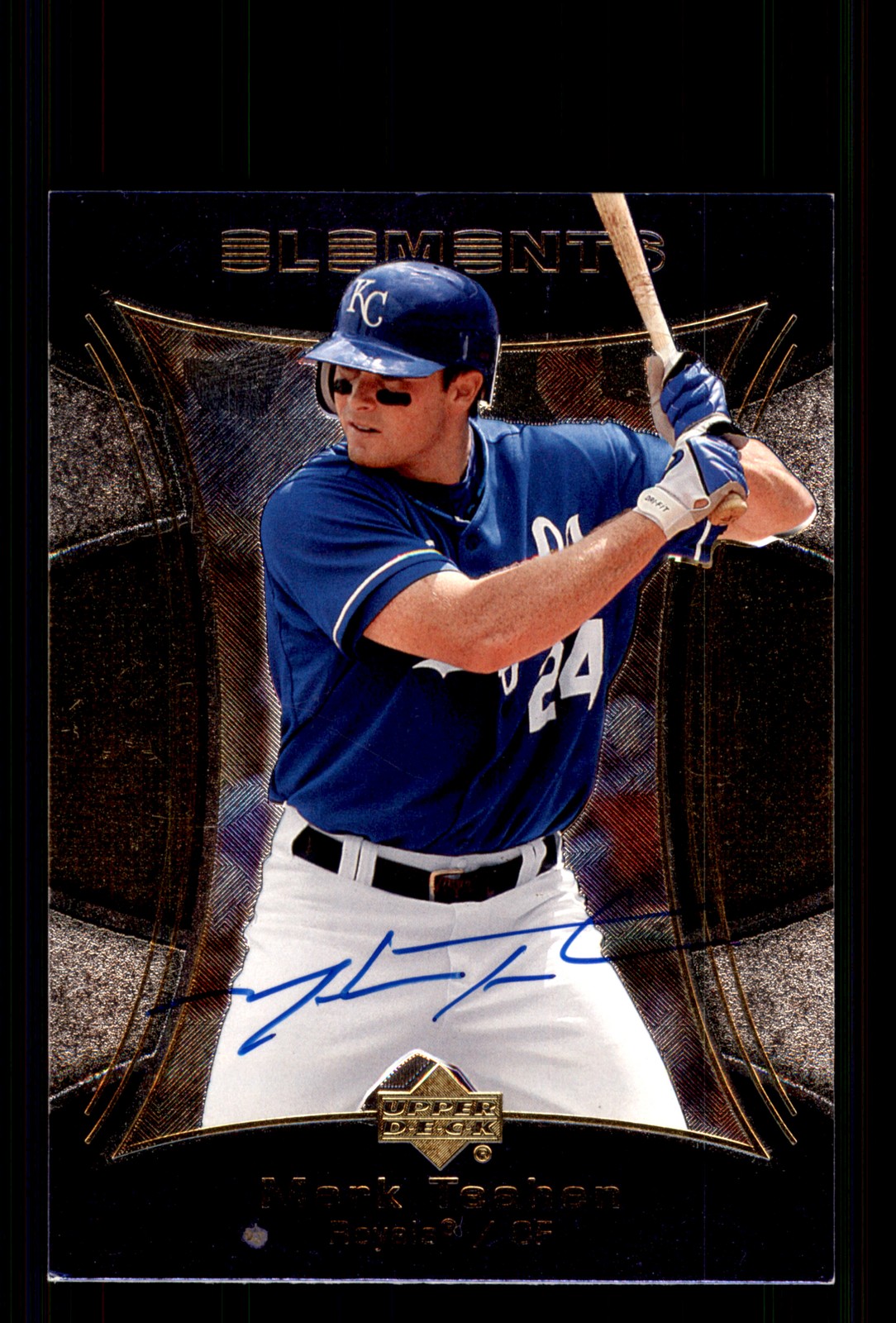 Signed Baseball Card Auto Mark Teahen 2007 Upper Deck Elements #61 Royals