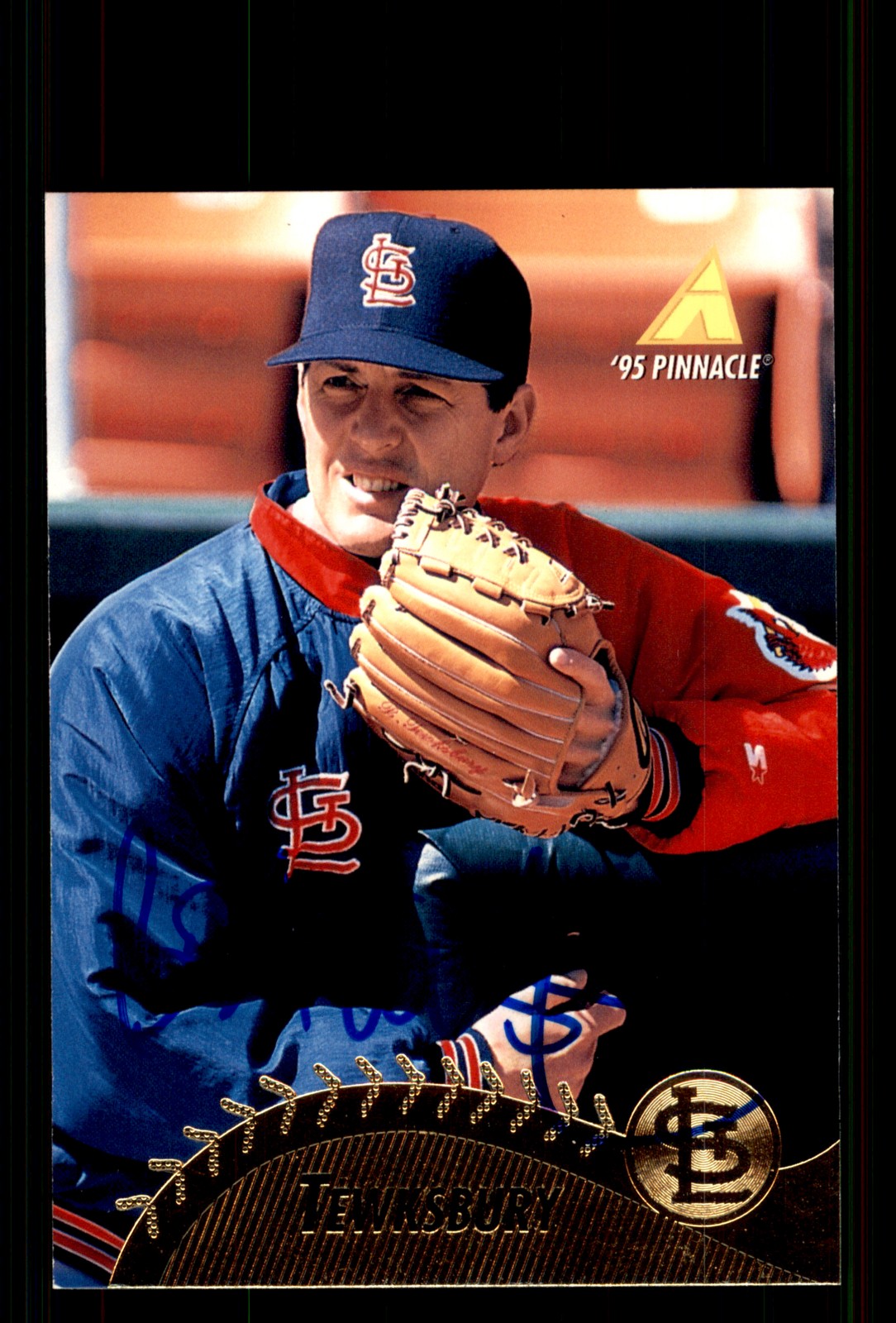 Signed Baseball Card Auto Bob Tewksbury 1995 Pinnacle #236 St. Louis Cardinals