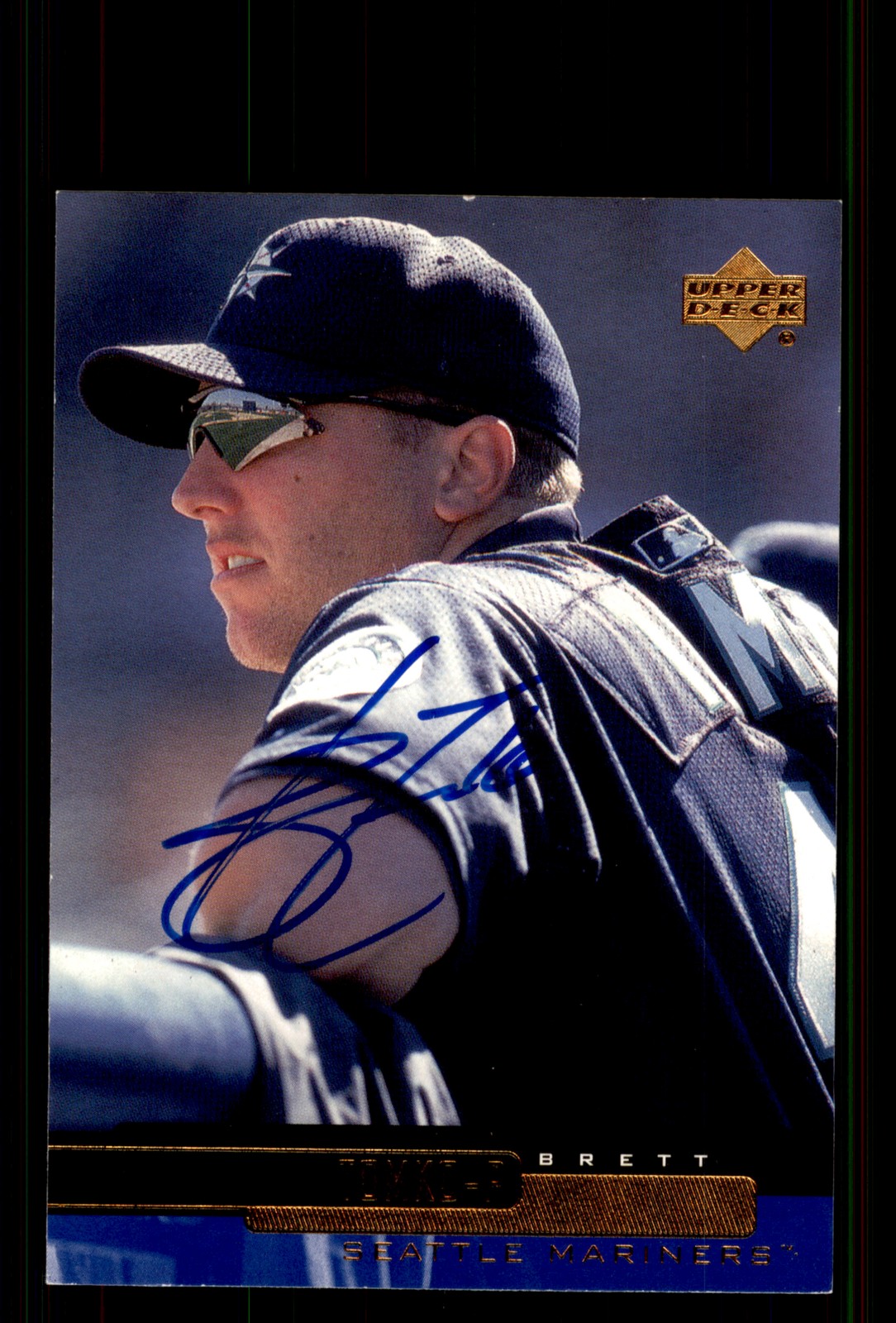 Signed Baseball Card Auto Brett Tomko 2000 Upper Deck #498 Seattle Mariners