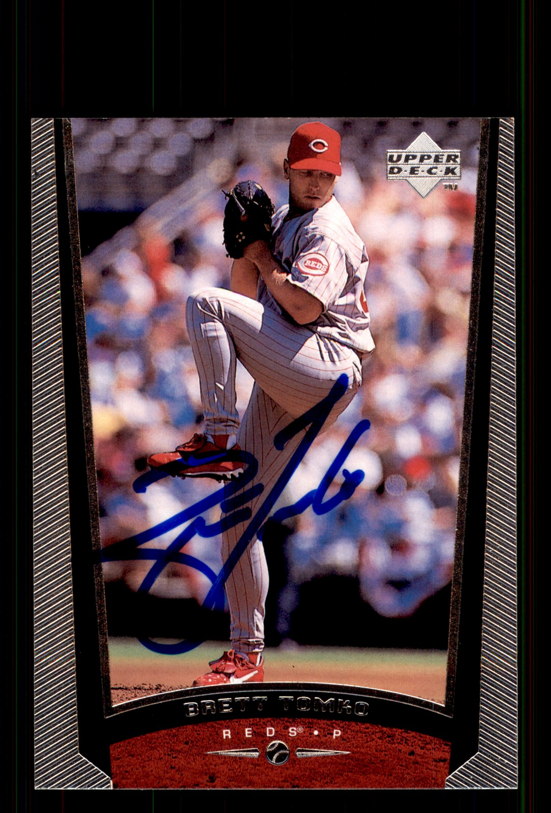 Signed Baseball Card Auto Brett Tomko 1999 Upper Deck #75 Cincinnati Reds