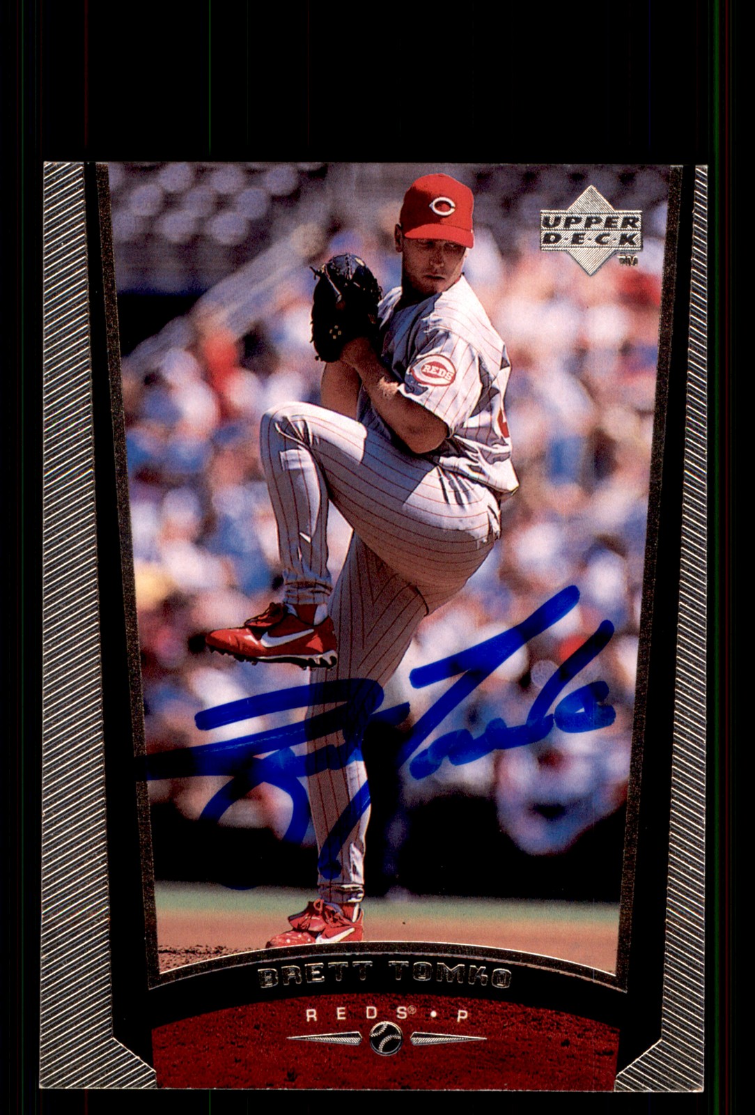 Signed Baseball Card Auto Brett Tomko 1999 Upper Deck #75 Cincinnati Reds