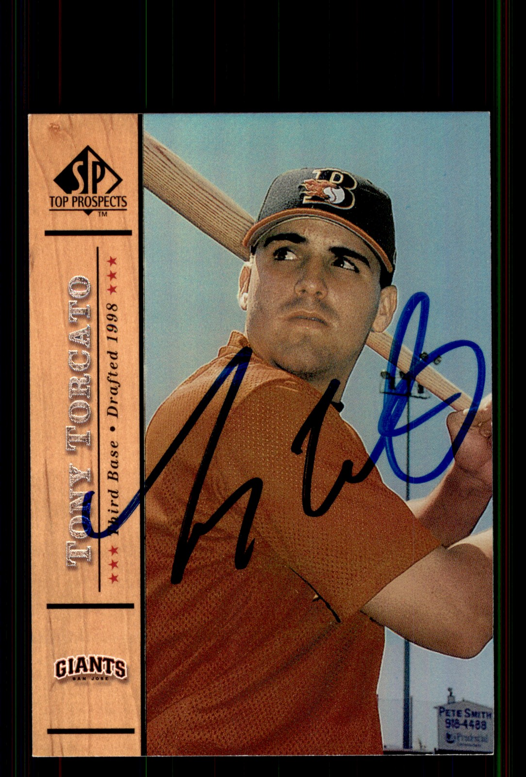 Signed Baseball Card Auto Tony Torcato 2001 SP Top Prospects #65 San Jose Giants