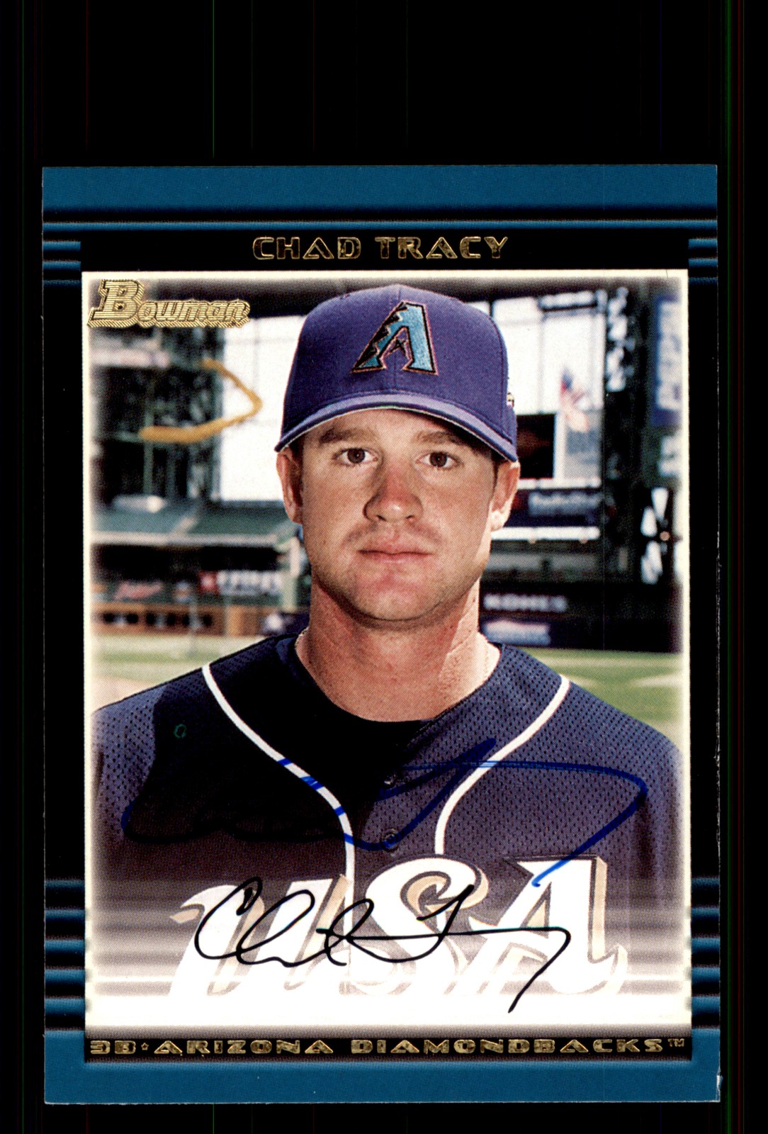 Signed Baseball Card Auto Chad Tracy 2002 Bowman Draft #BDP134 Diamondbacks