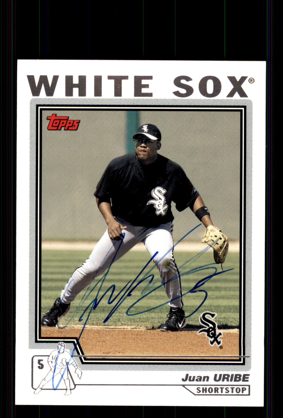 Signed Baseball Card Auto Juan Uribe 2004 Topps Traded & Rookies #T4 White Sox