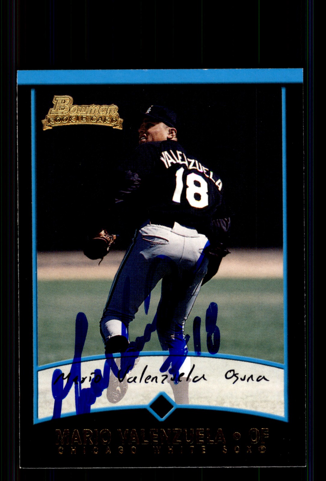 Signed Baseball Card Auto Mario Valenzuela 2001 Bowman #BDP59 White Sox