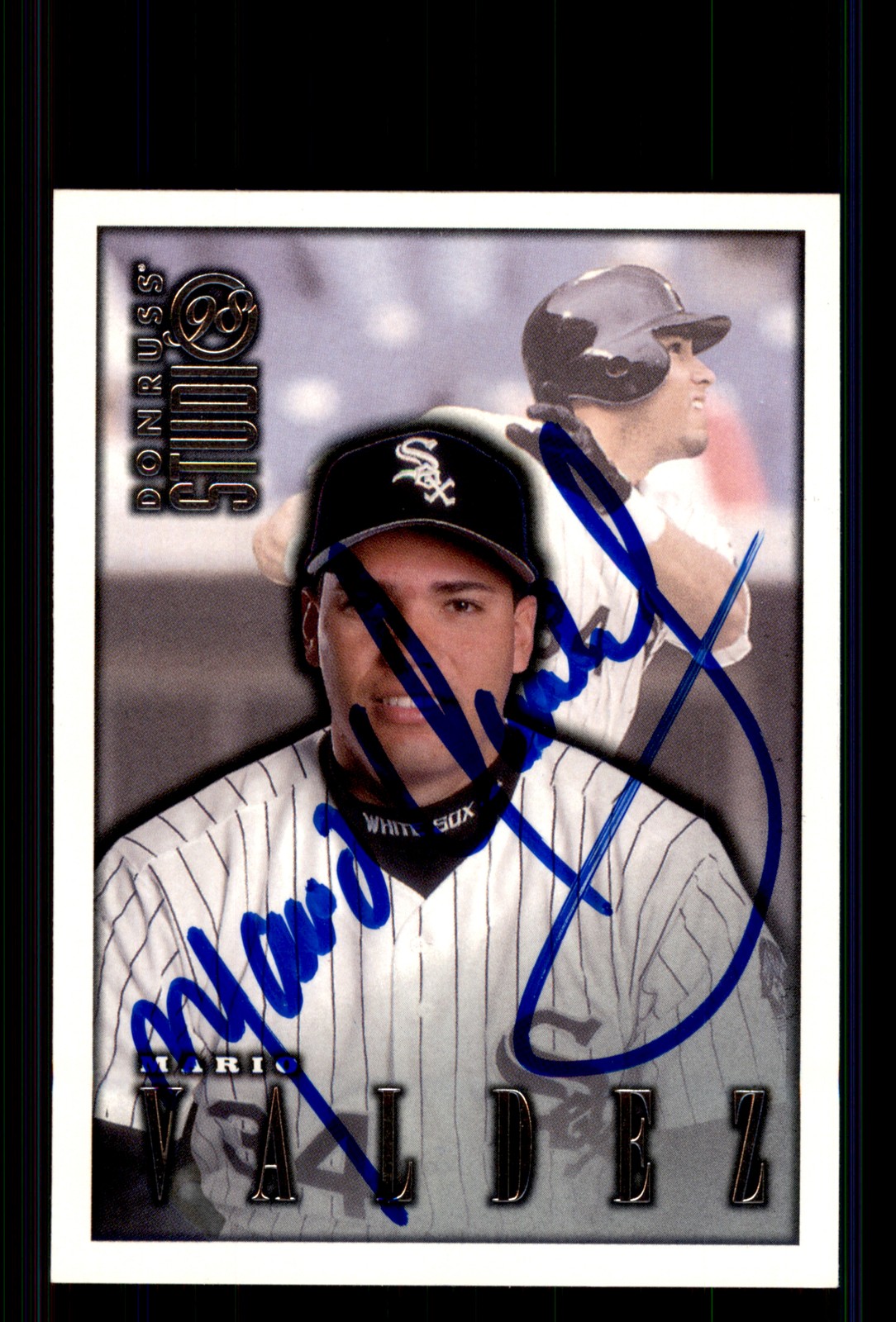 Signed Baseball Card Auto Mario Valdez 1998 Studio #26 Chicago White Sox
