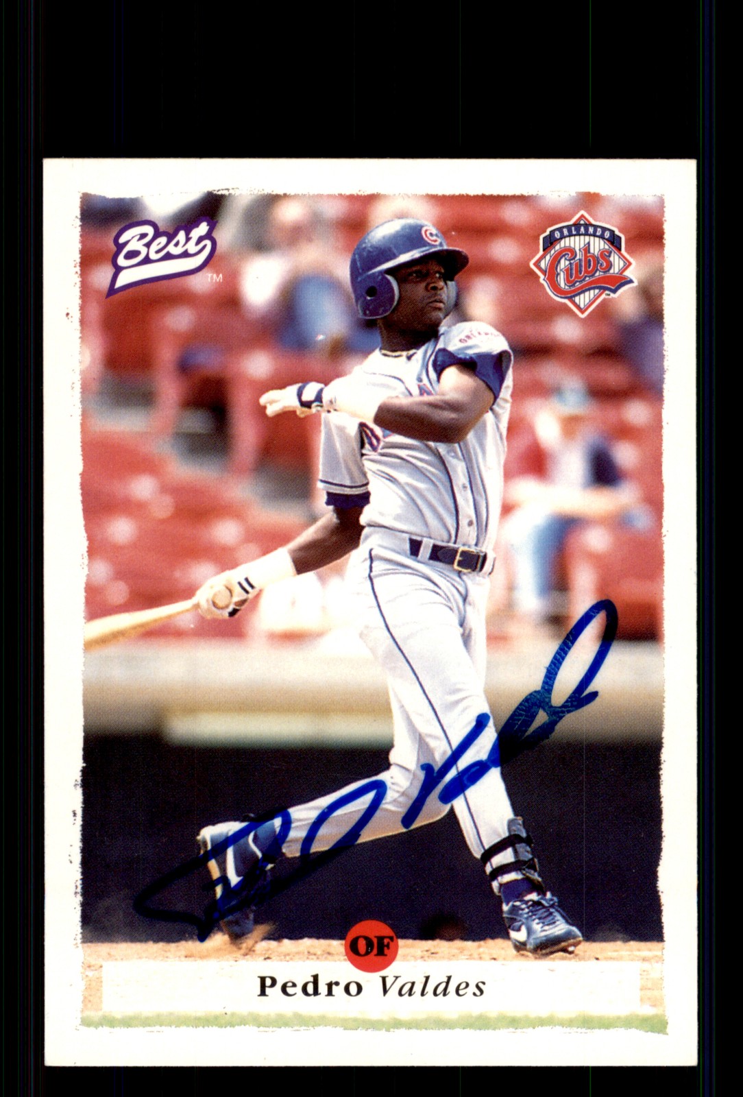 Signed Baseball Card Auto Pedro Valdes 1995 Best #58 Orlando Cubs