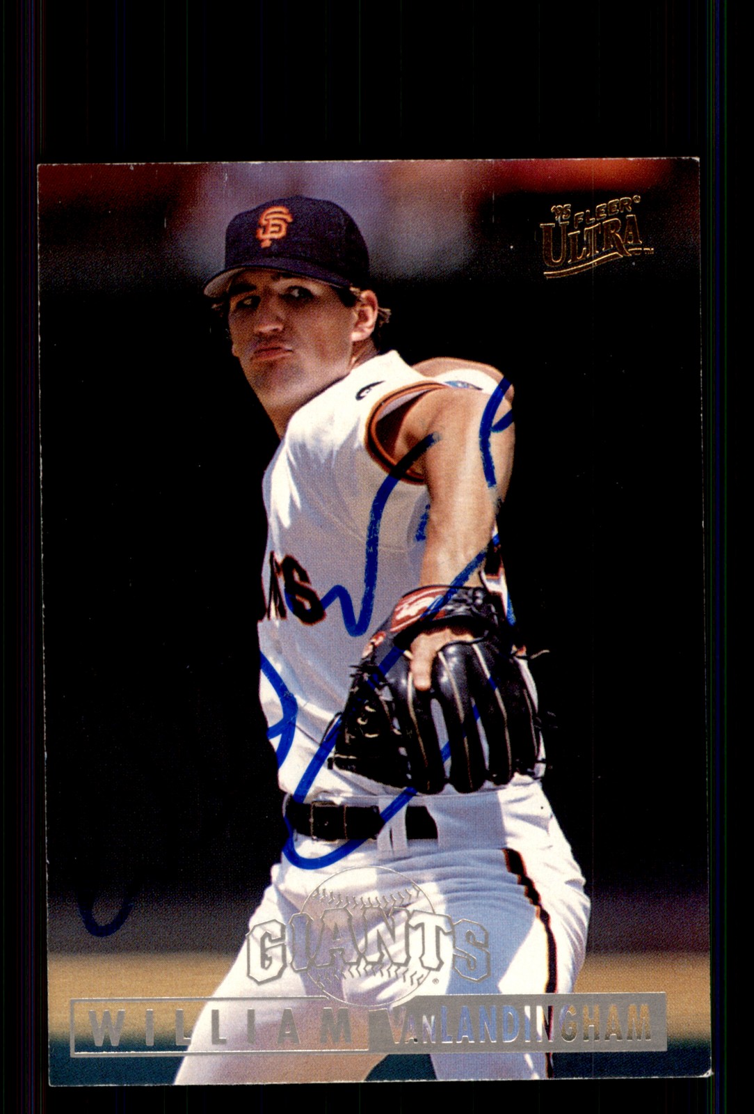 Signed Baseball Card Auto William Van Landingham 1995 Ultra #246 Giants