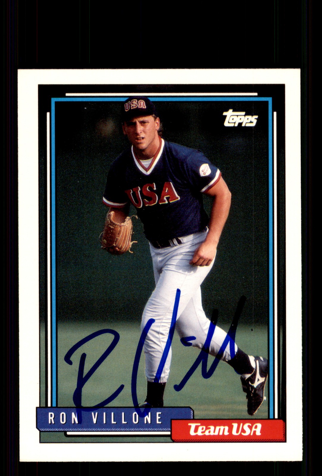Signed Baseball Card Auto Ron Villone 1992 Topps Traded #124T