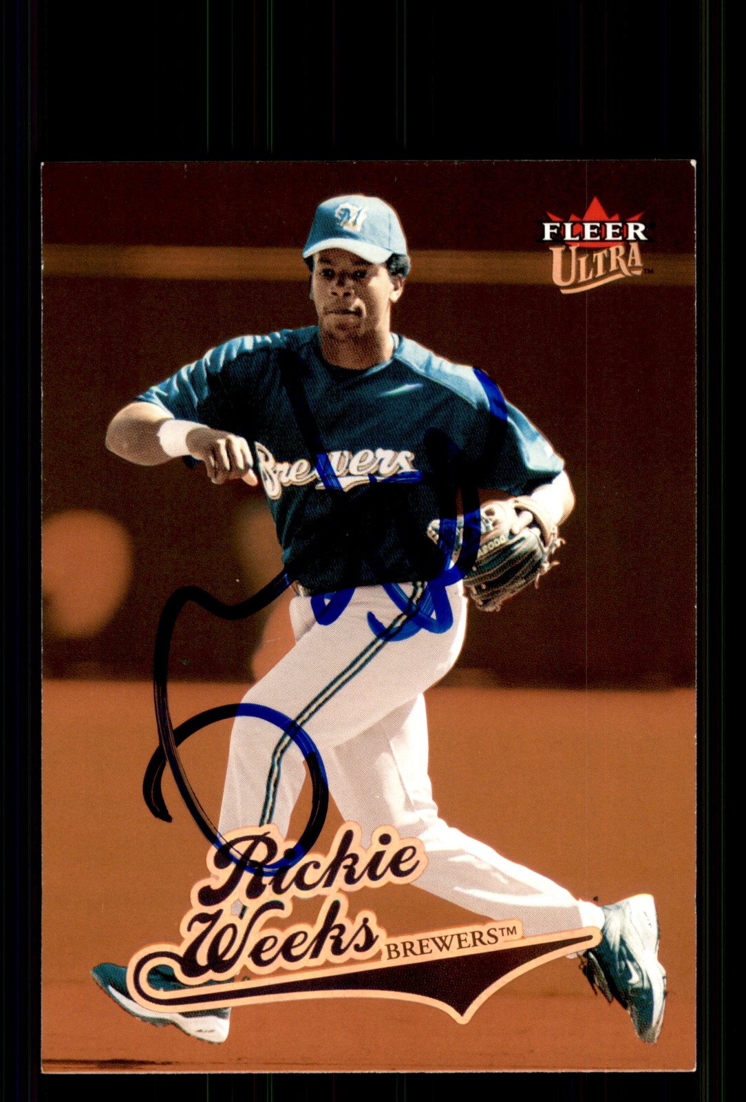 Signed Baseball Card Auto Rickie Weeks 2004 Ultra #201 Milwaukee Brewers