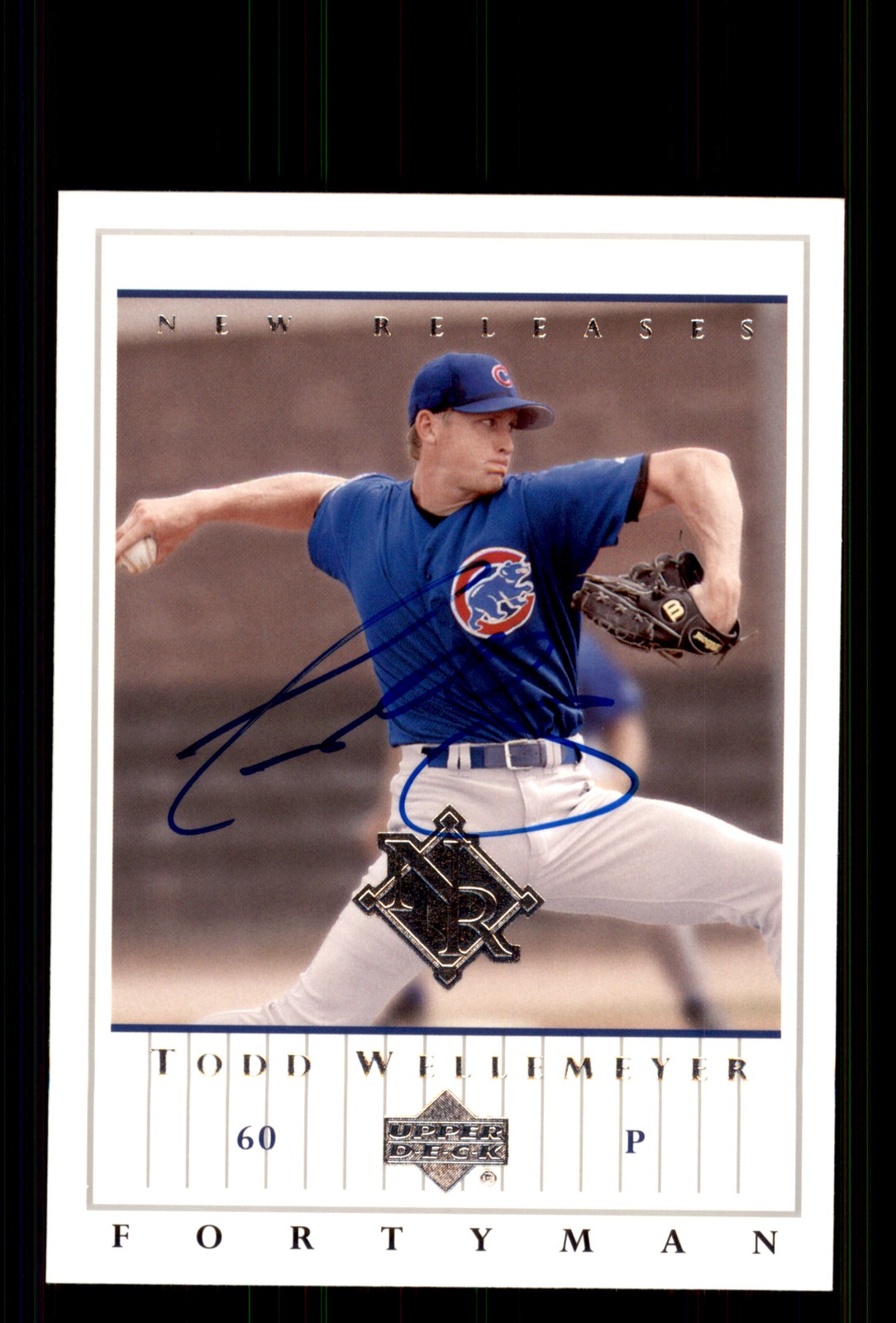 Signed Baseball Card Auto Todd Wellemeyer 2003 Upper Deck 40-Man #916 Cubs