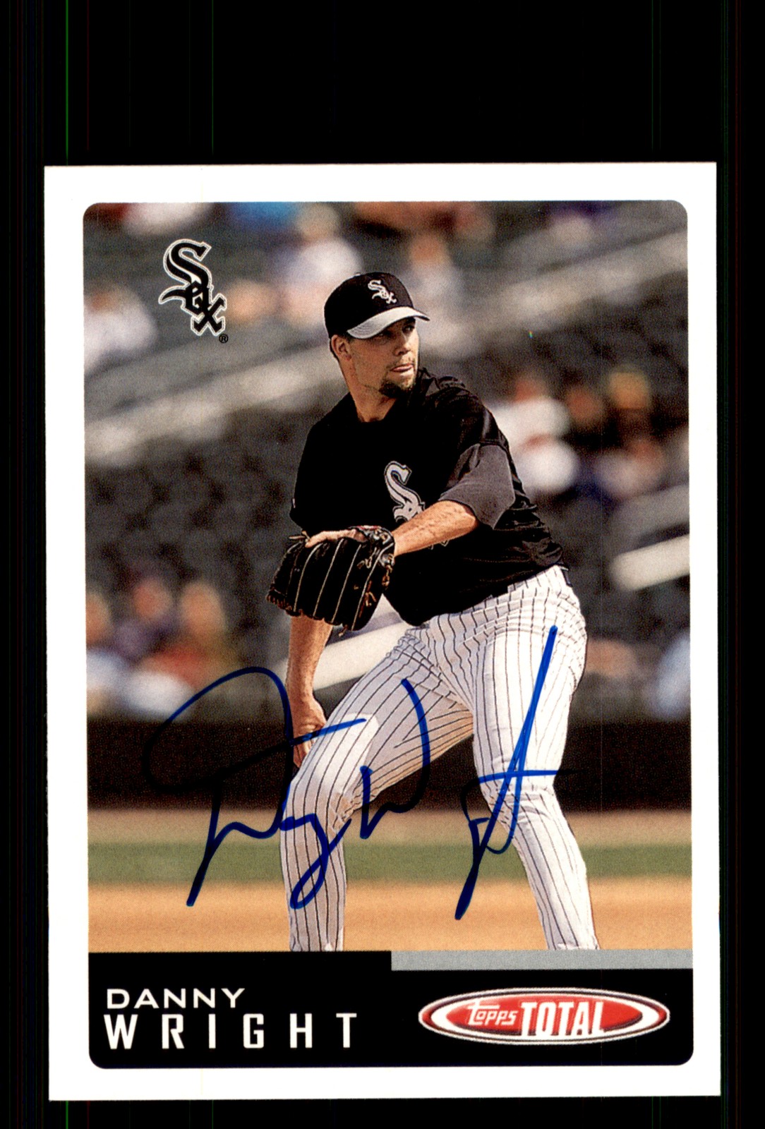Signed Baseball Card Auto Dan Wright 2002 Topps Total #938 Chicago White Sox