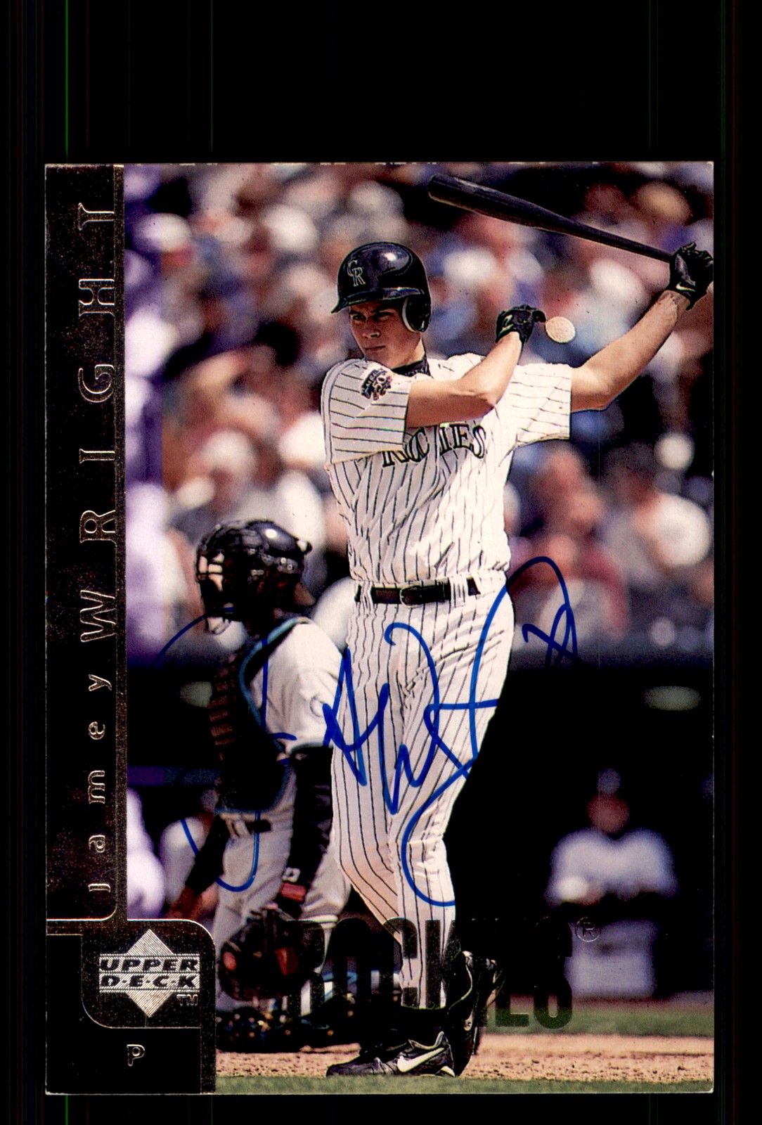 Signed Baseball Card Auto Jamey Wright 1998 Upper Deck #82 Colorado Rockies