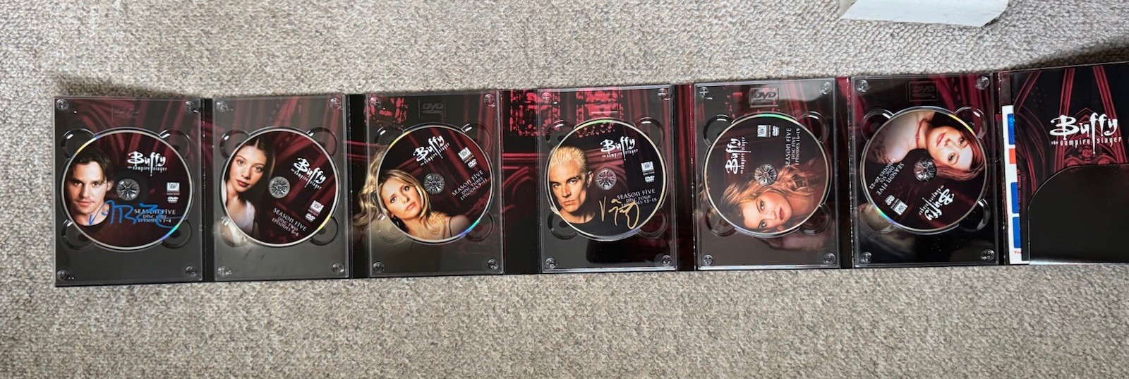 Buffy the Vampire Slayer Season 5 DVD SIGNED NICHOLAS BRENDON AUTOGRAPH MARSTERS