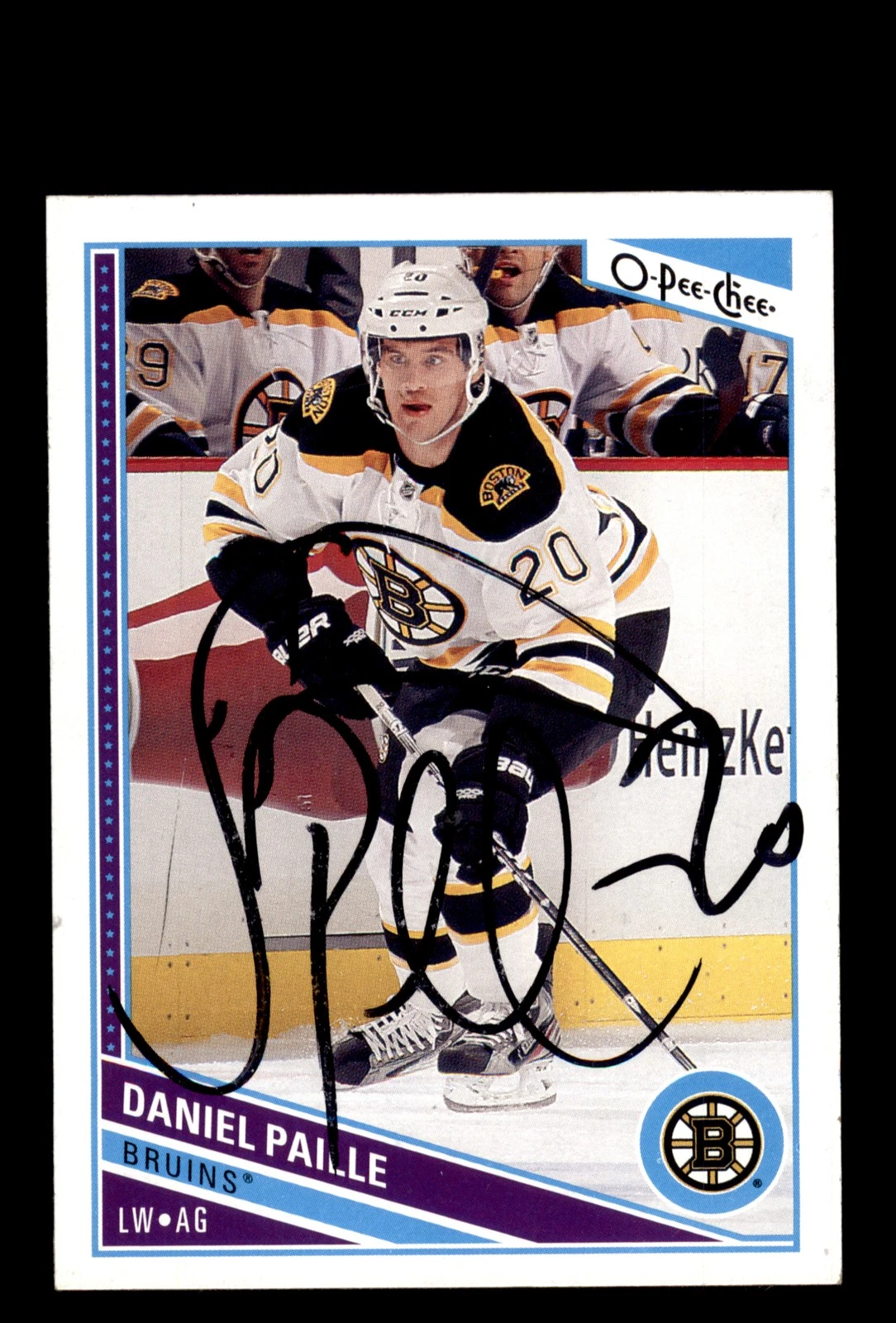 Signed Hockey Card Auto Daniel Paille 2013-14 O-Pee-Chee #403 Boston Bruins