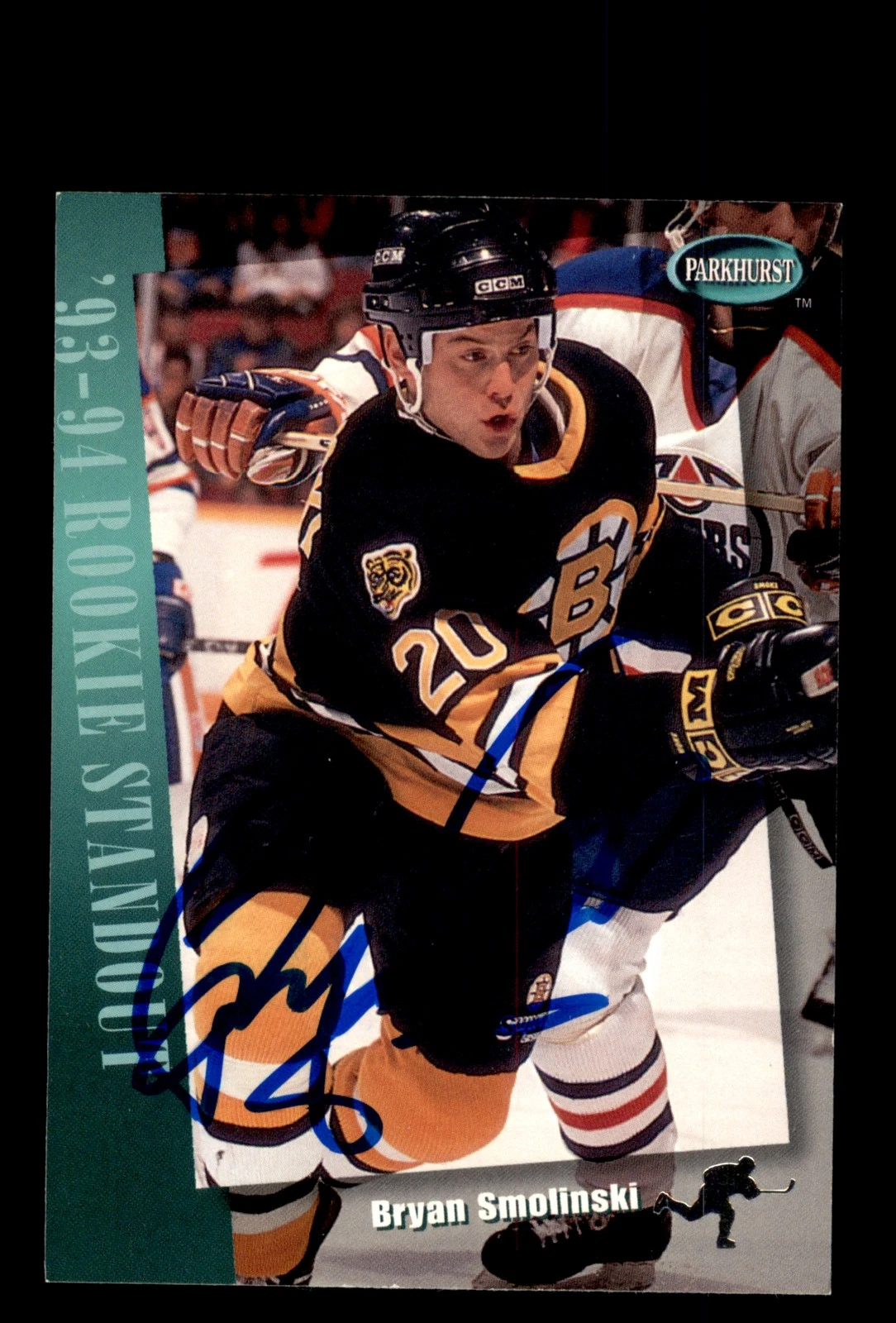 Signed Hockey Card Auto Bryan Smolinski 1994-95 Parkhurst #276 Boston Bruins