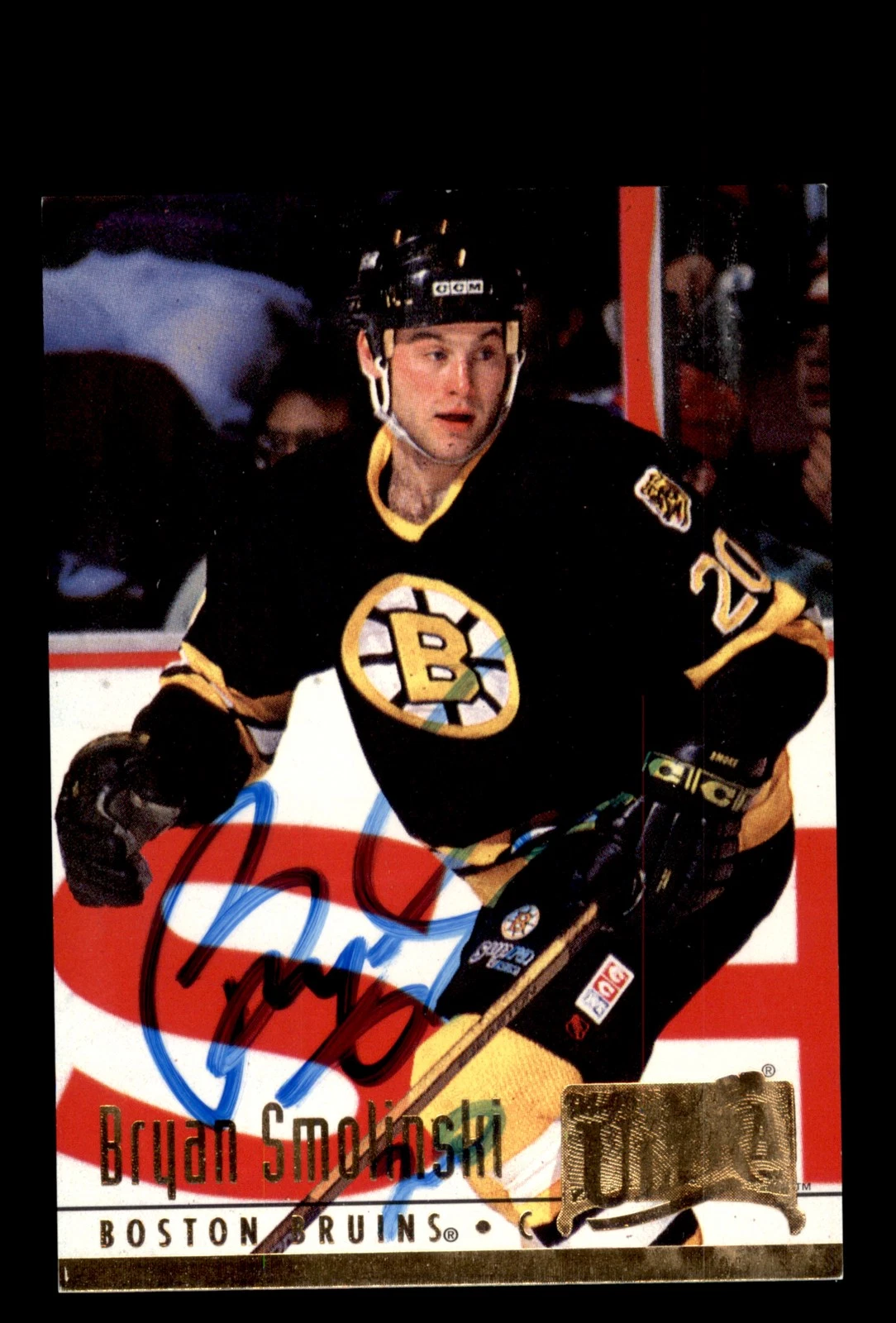 Signed Hockey Card Auto Bryan Smolinski 1994-95 Ultra #16 Boston Bruins