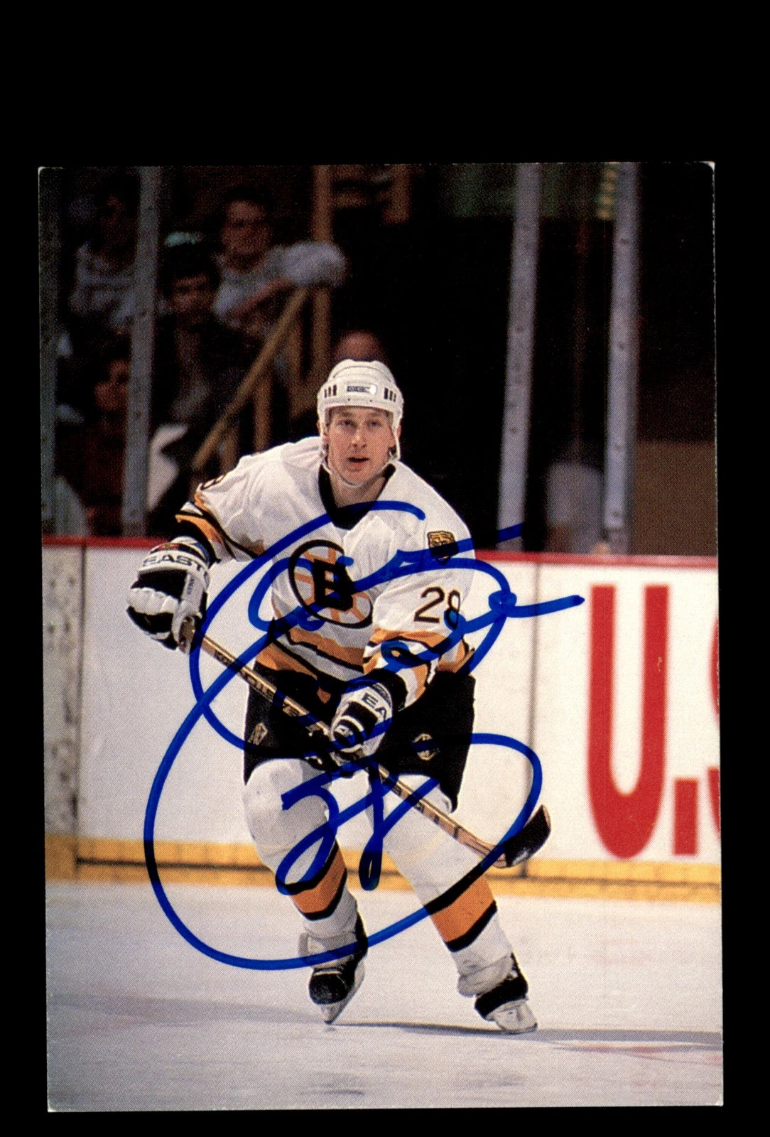 Signed Hockey Card Auto Garry Galley 1990-91 Sports Action Boston Bruins