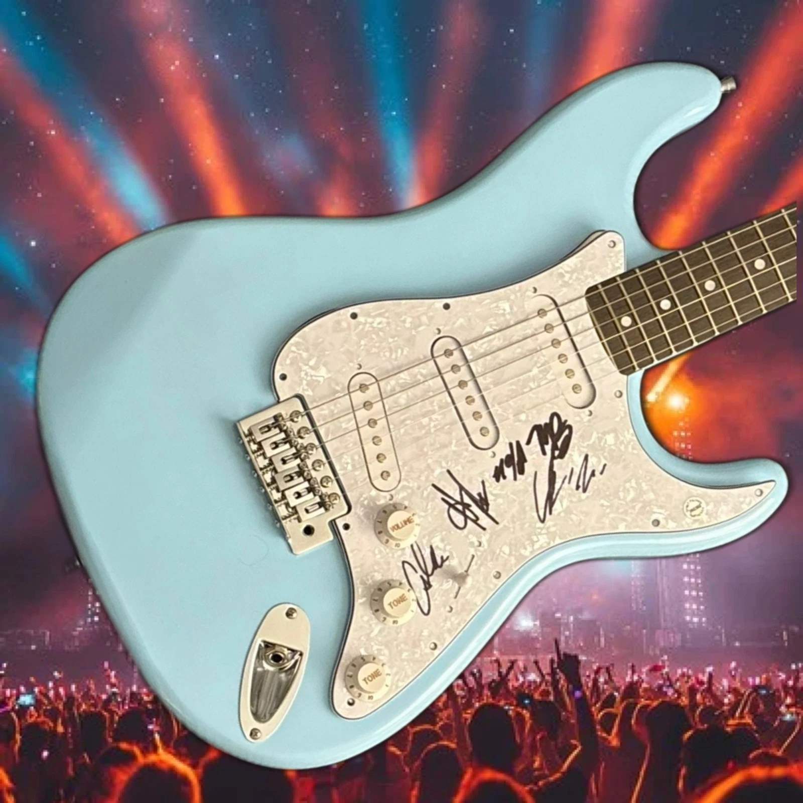 GFA Matt James x5 Band  * BLACKTOP MOJO *  Signed Electric Guitar PROOF COA