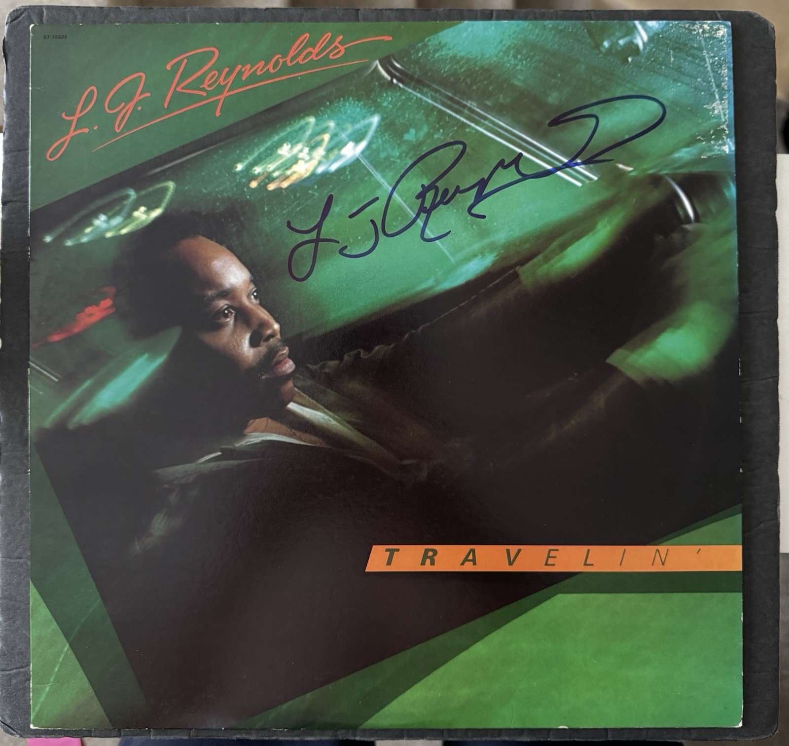 LJ REYNOLDS L.J. SIGNED VINYL THE DRAMATICS TRAVELIN' JSA COA ALBUM AUTOGRAPH