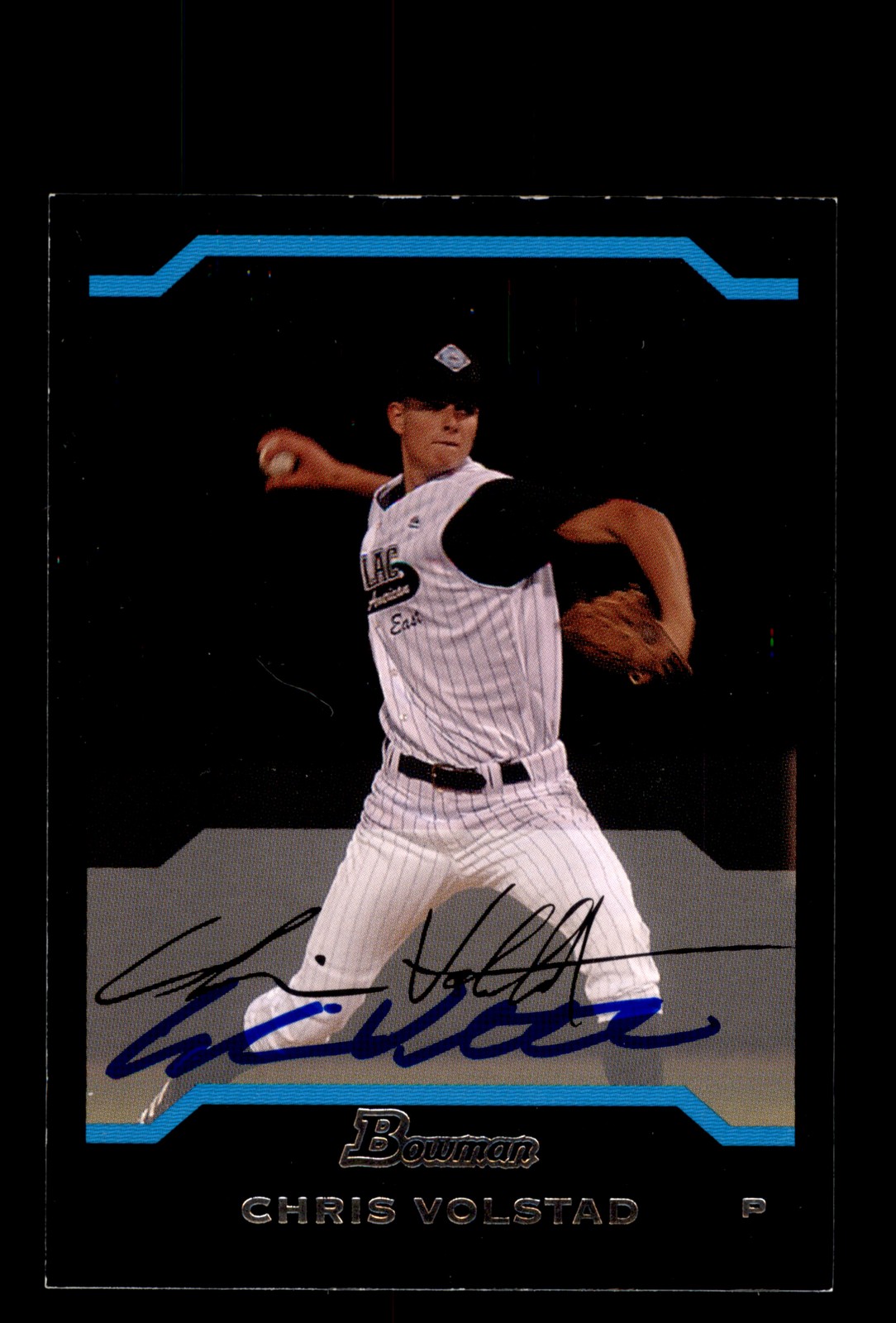 Signed Baseball Card Auto Chris Volstad 2004 Bowman Draft Picks & Prospects
