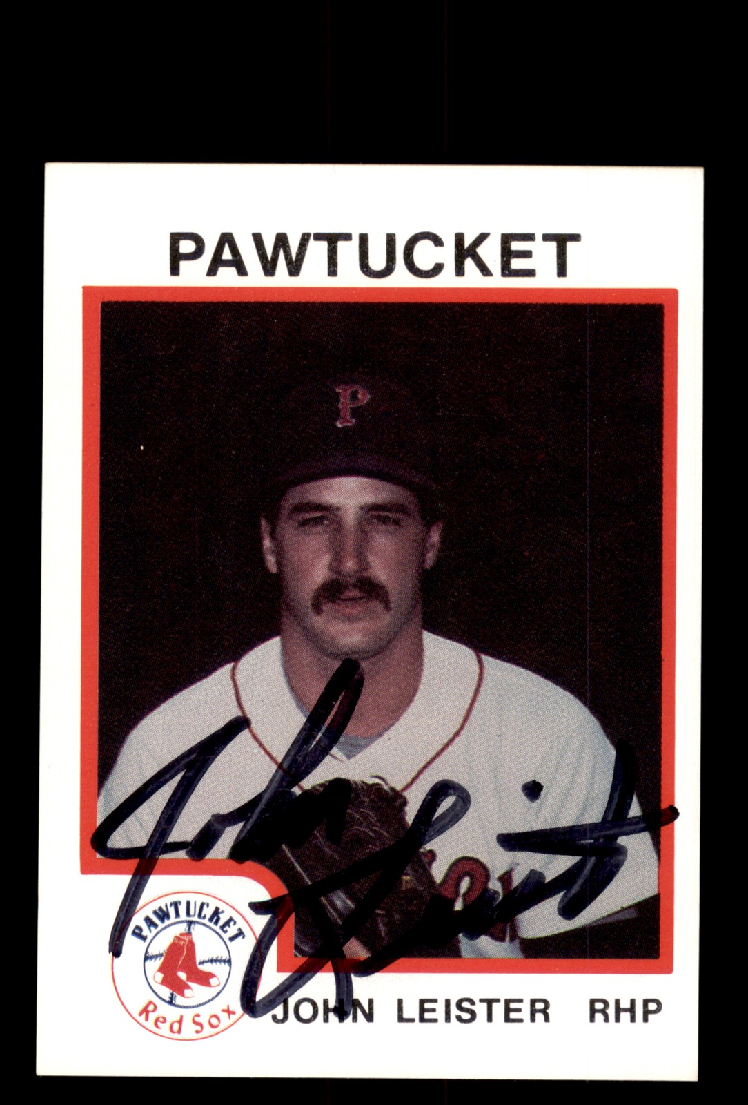 Signed Baseball Card Auto John Leister 1987 ProCards #55 Pawtucket Red Sox