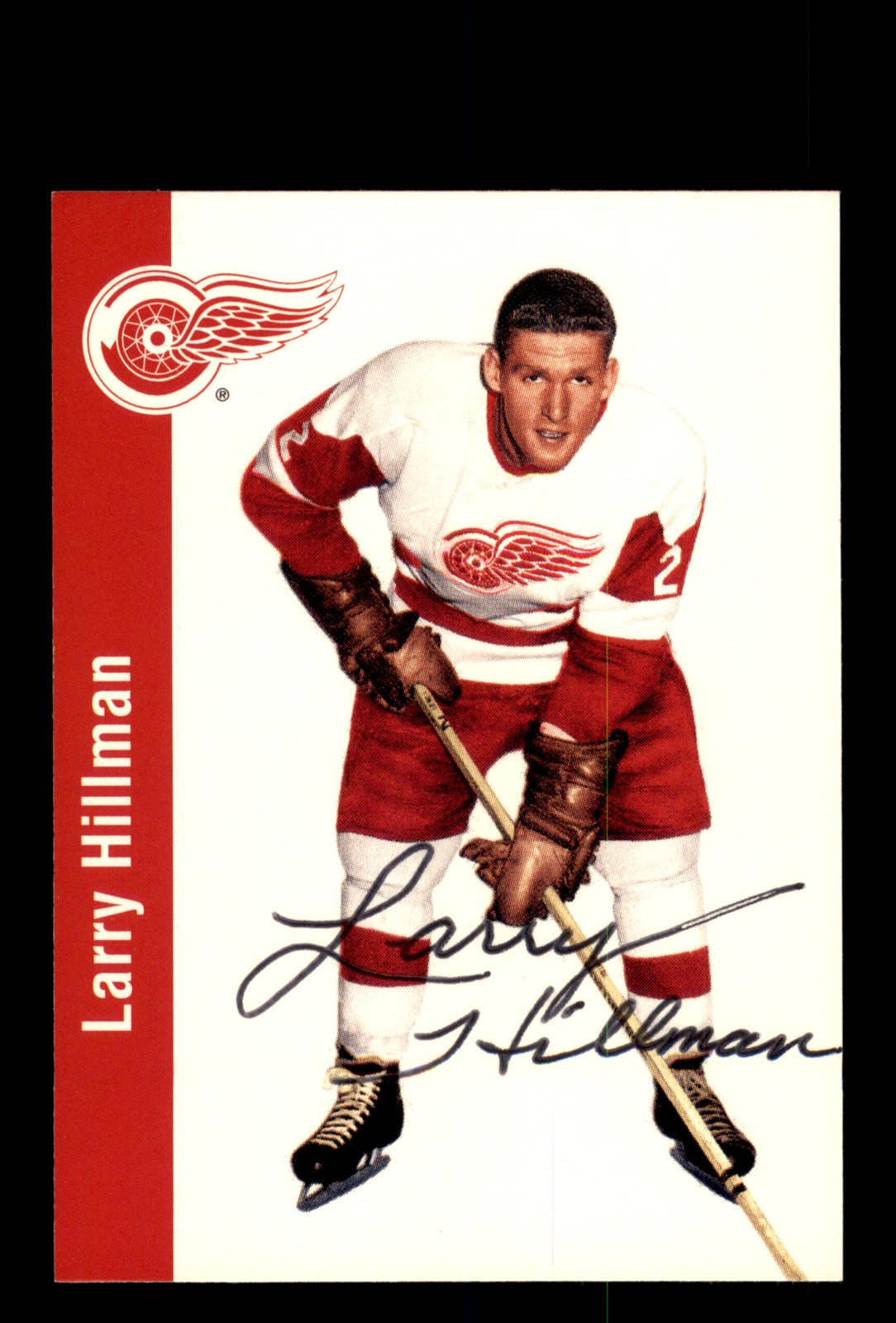 Signed Hockey Card Auto Larry Hillman 1994 Parkhurst Missing Link 1956-57 #55