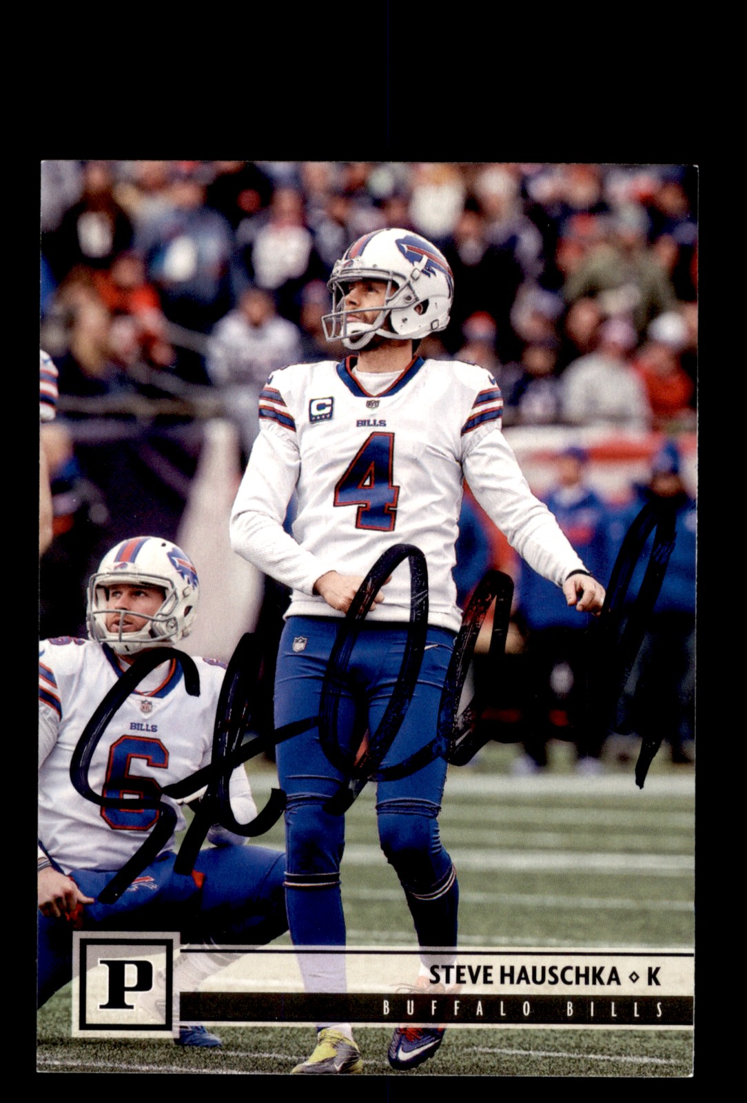Signed Football Card Auto Steve Hauschka 2018 Panini #37 Buffalo Bills