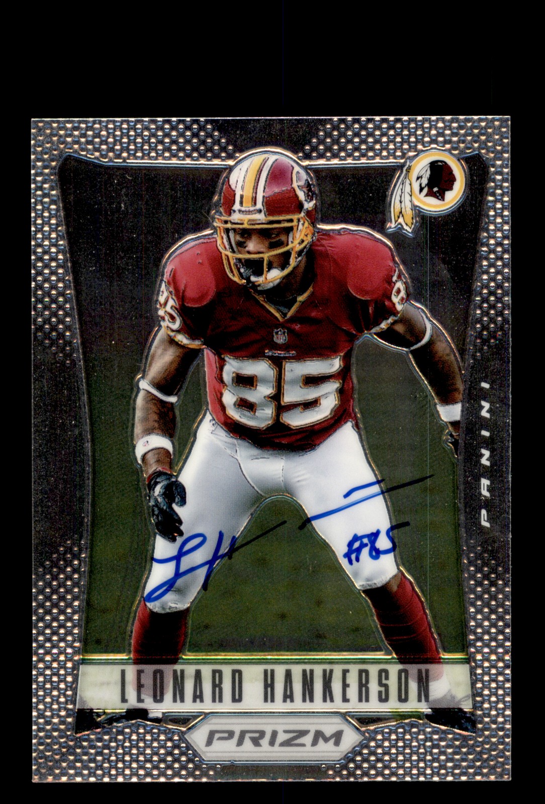 Signed Football Card Auto Leonard Hankerson 2012 Panini Prizm #200 Redskins