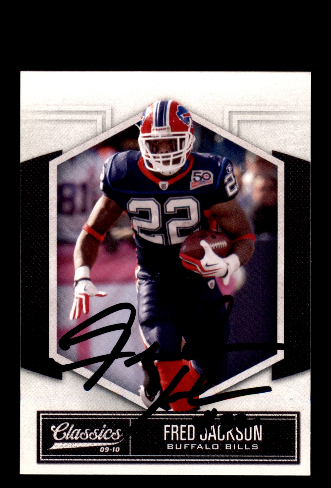 Signed Football Card Auto Fred Jackson 2010 Panini Classics #10 Buffalo Bills