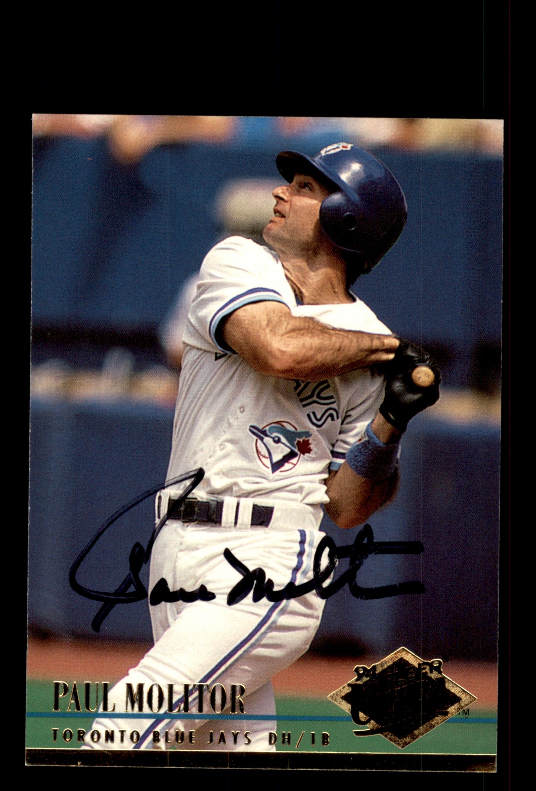Signed Baseball Card Auto Paul Molitor 1994 Ultra #140 Toronto Blue Jays