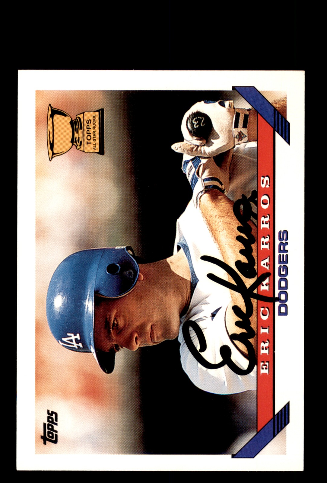 Signed Baseball Card Auto Eric Karros 1993 Topps #11 Los Angeles Dodgers