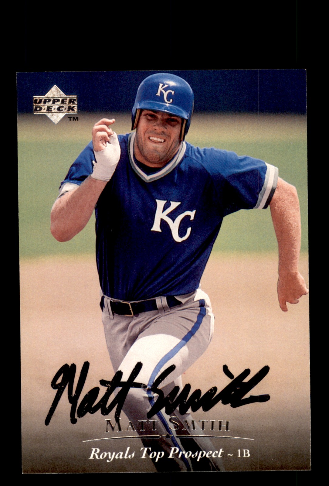 Signed Baseball Card Auto Matt Smith 1995 Upper Deck Minor League #180 Royals