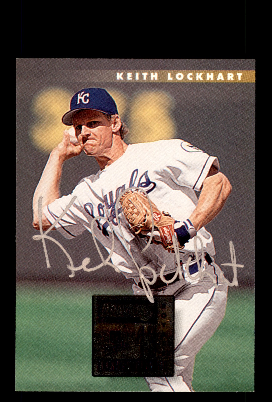 Signed Baseball Card Auto Keith Lockhart 1996 Donruss #386 Kansas City Royals