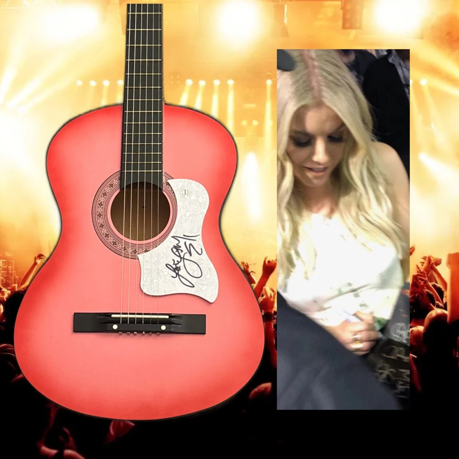 GFA What Happens in a Small Town * LINDSAY ELL * Signed Acoustic Guitar COA
